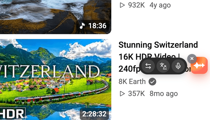 Click the icon: 3 mode buttons unfold
